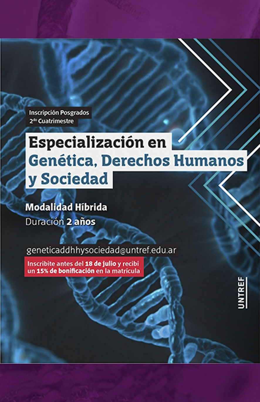 Especialización en Genética, Derechos Humanos y Sociedad - Presencial / Híbrida